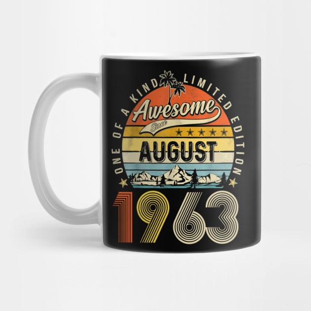 Awesome Since August 1963 Vintage 60th Birthday by Ripke Jesus
